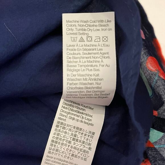 NWT Crewcuts Cherry Print Dress Girl’s 12 Navy Tiered Cotton Long Sleeve Cute - Picture 12 of 12